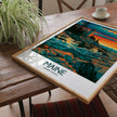 Maine Vintage Style Print