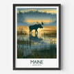 Maine Vintage Style Print