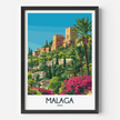 Malaga Modern Travel Poster