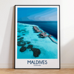 Maldives Modern Travel Poster