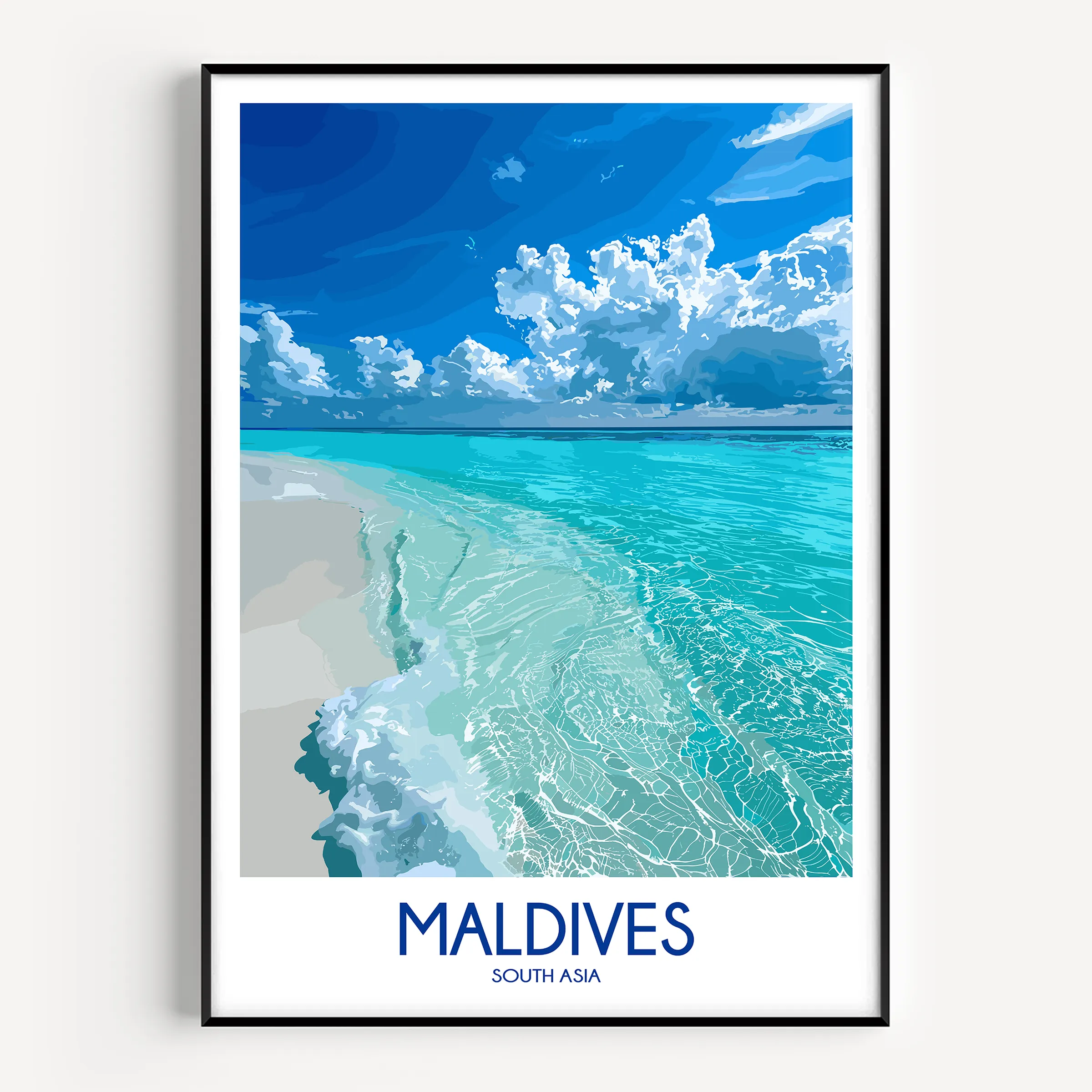 Maldives Scenic Landscape Art