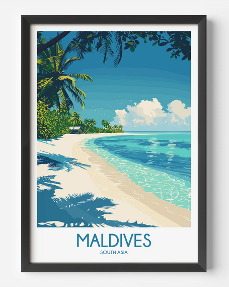 Maldives Souvenir Poster Print