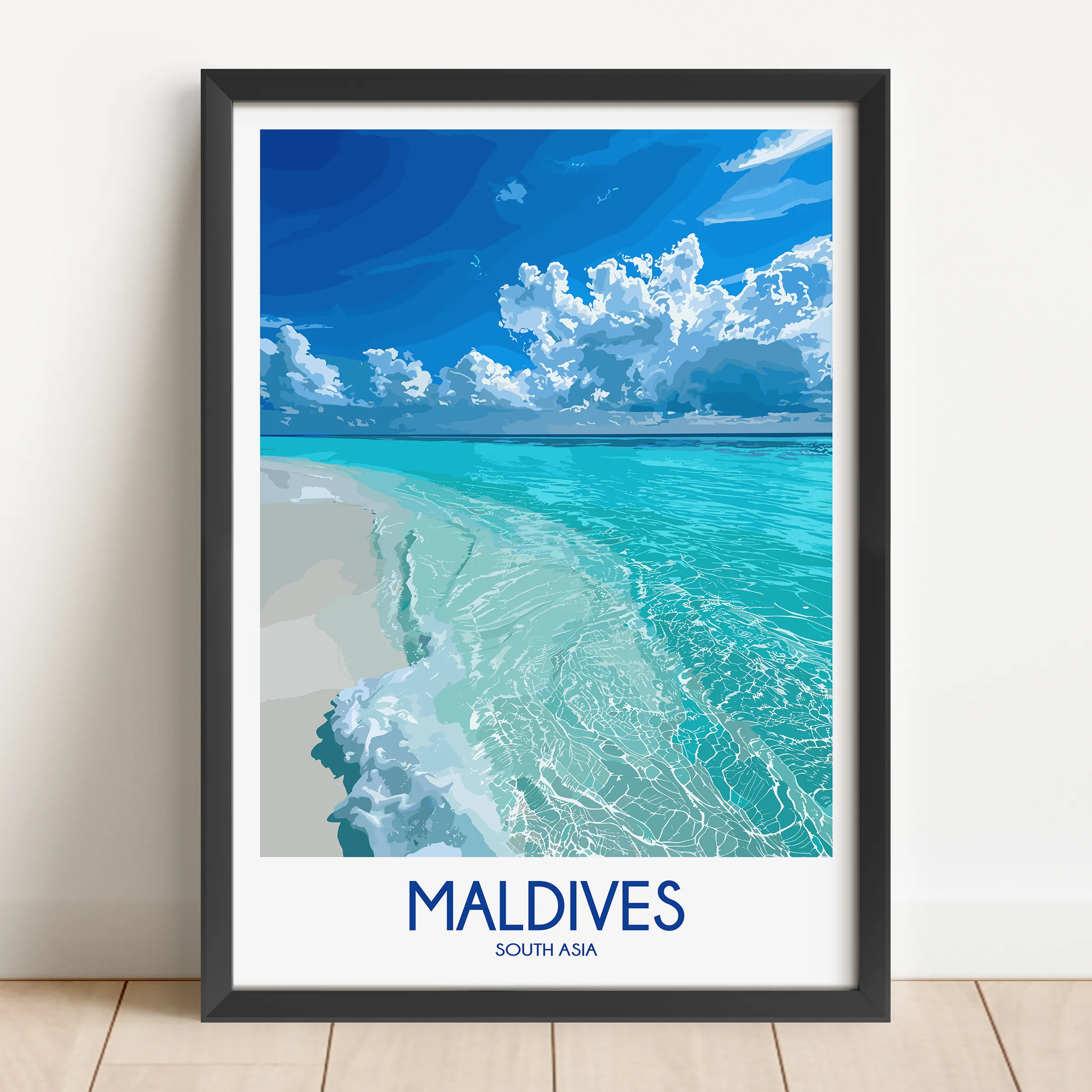 Maldives Vintage Style Print