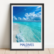 Maldives Vintage Style Print