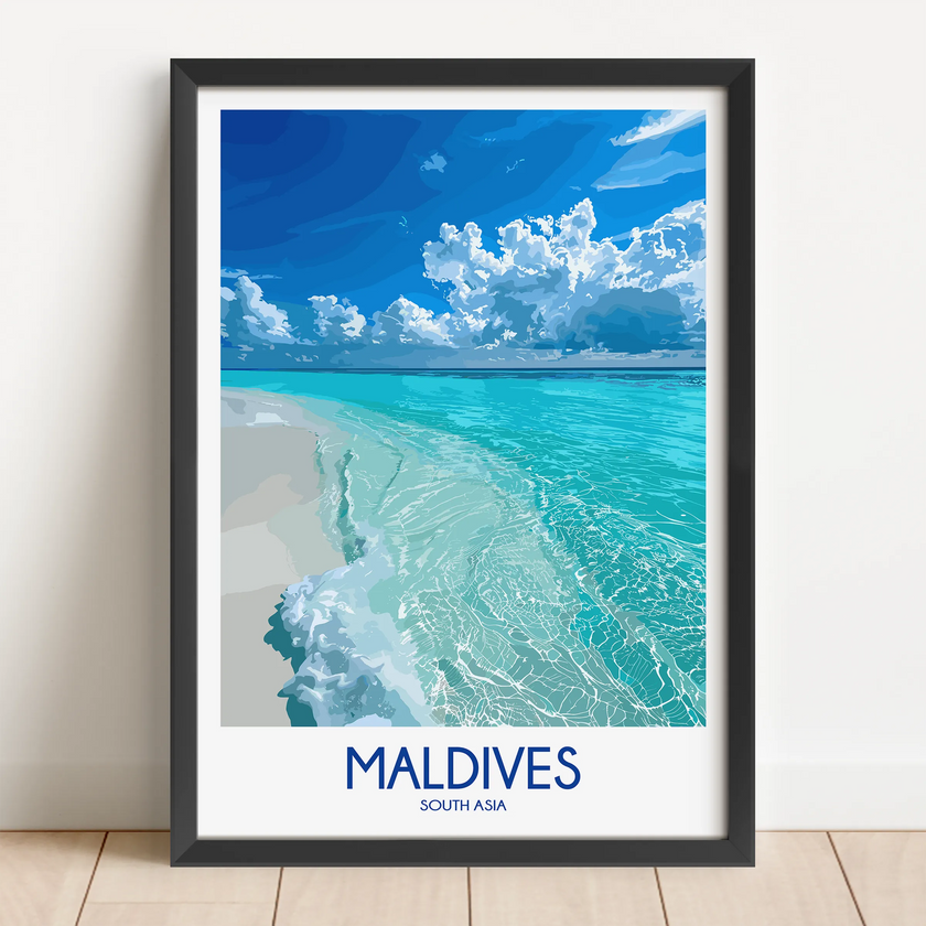 Maldives Vintage Style Print