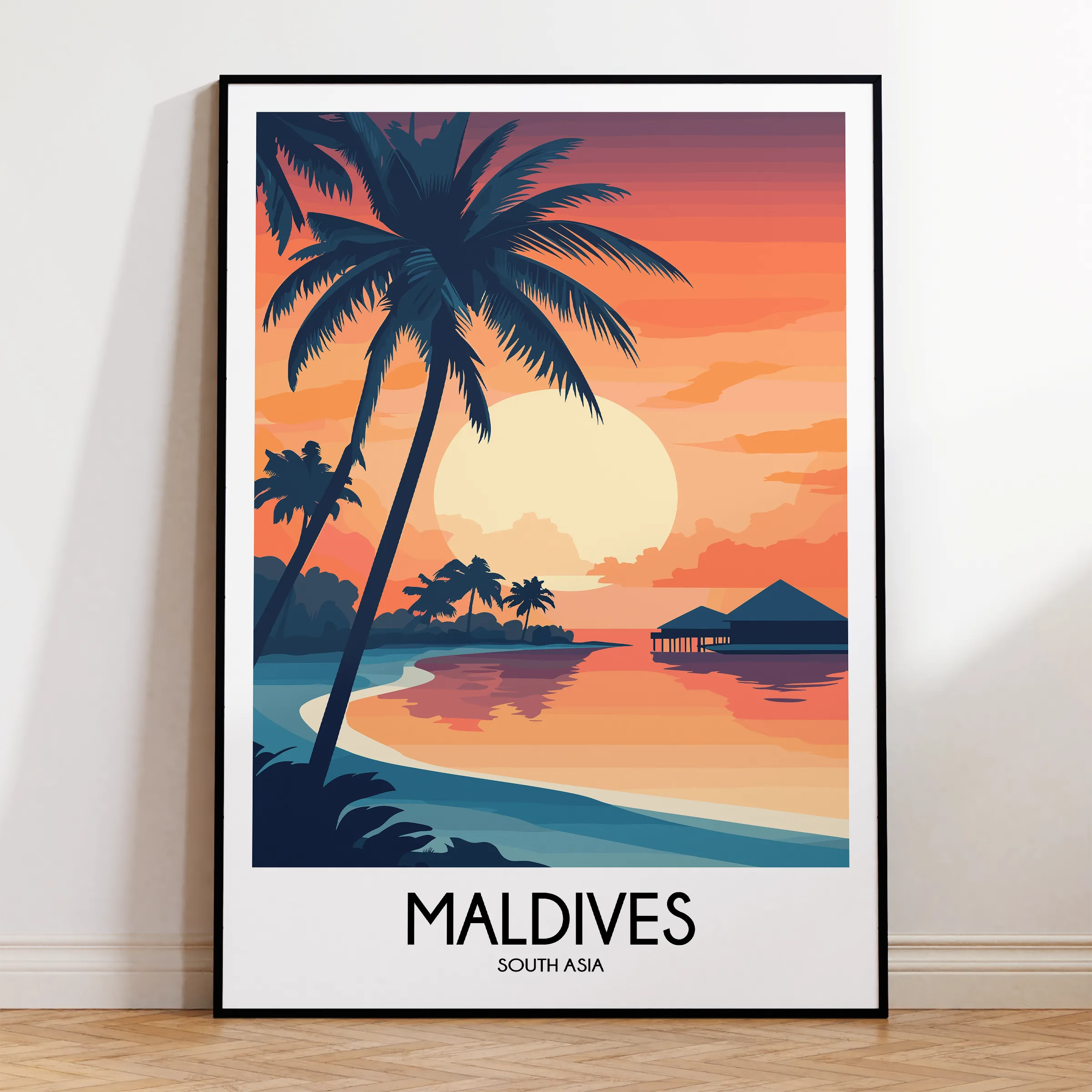 Maldives Vintage Style Print