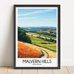 Malvern Hills Vintage Style Print