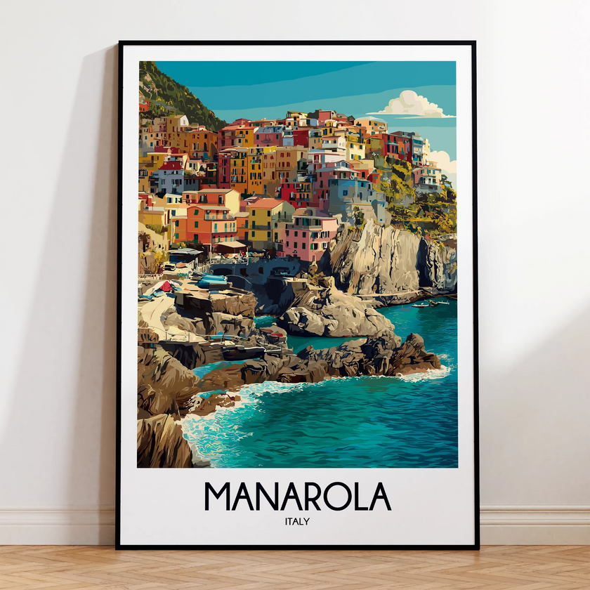 Manarola Scenic Landscape Art