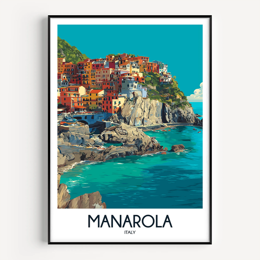 Manarola Scenic Landscape Art