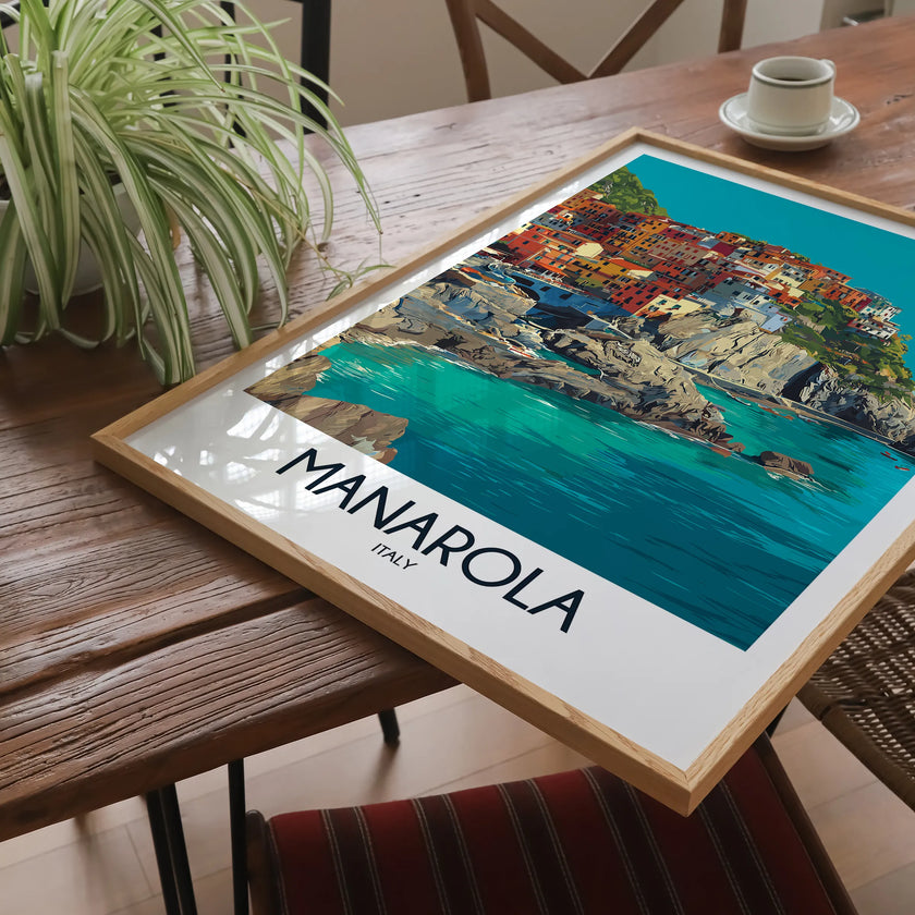 Manarola Vintage Style Print