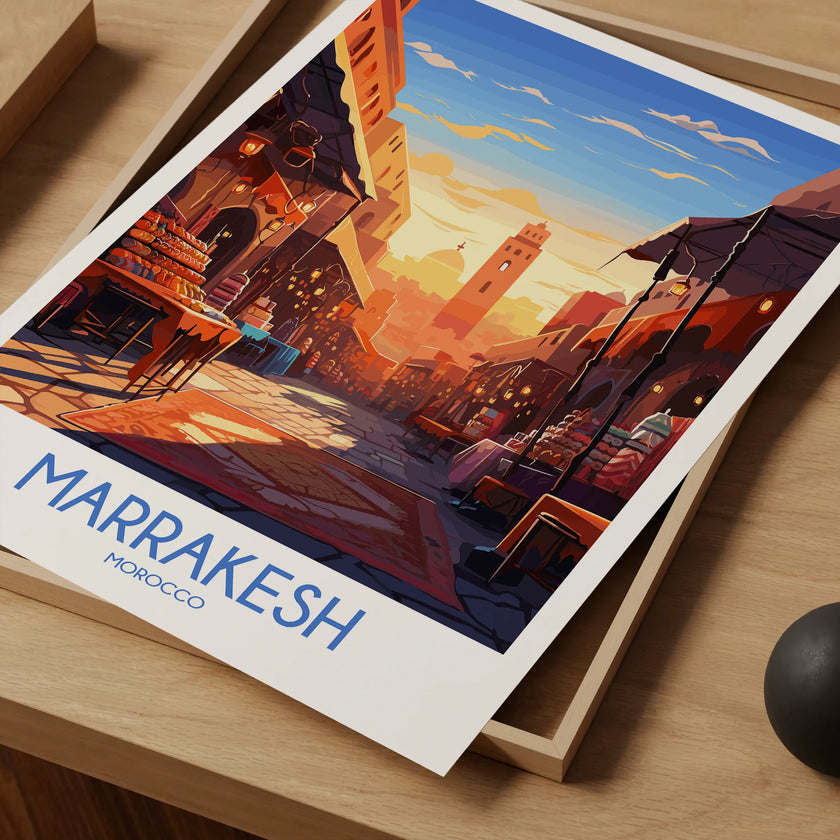 Marrakesh Modern Travel Poster