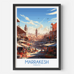 Marrakesh Modern Travel Poster