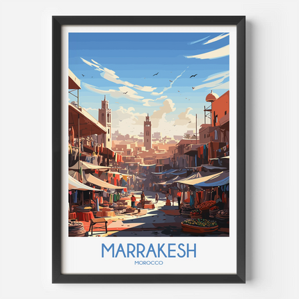 Marrakesh Modern Travel Poster