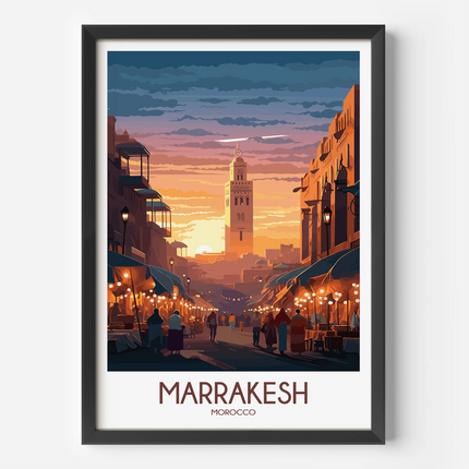 Marrakesh Modern Travel Poster