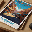 Marrakesh Retro Travel Illustration