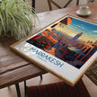 Marrakesh Retro Travel Illustration