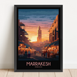 Marrakesh Retro Travel Illustration