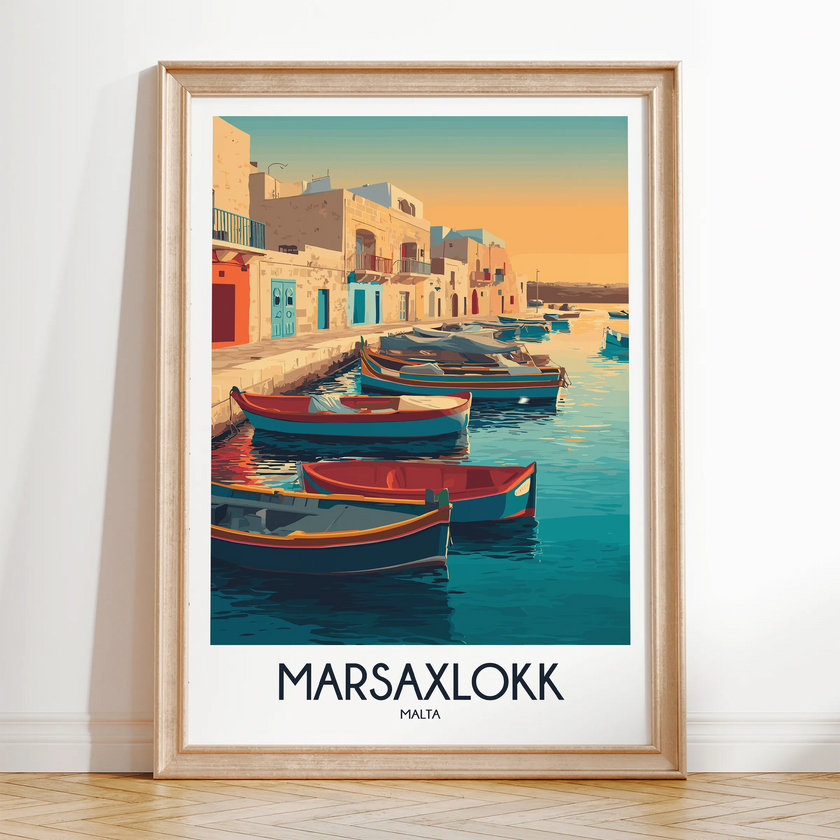 Marsaxlokk Scenic Landscape Art