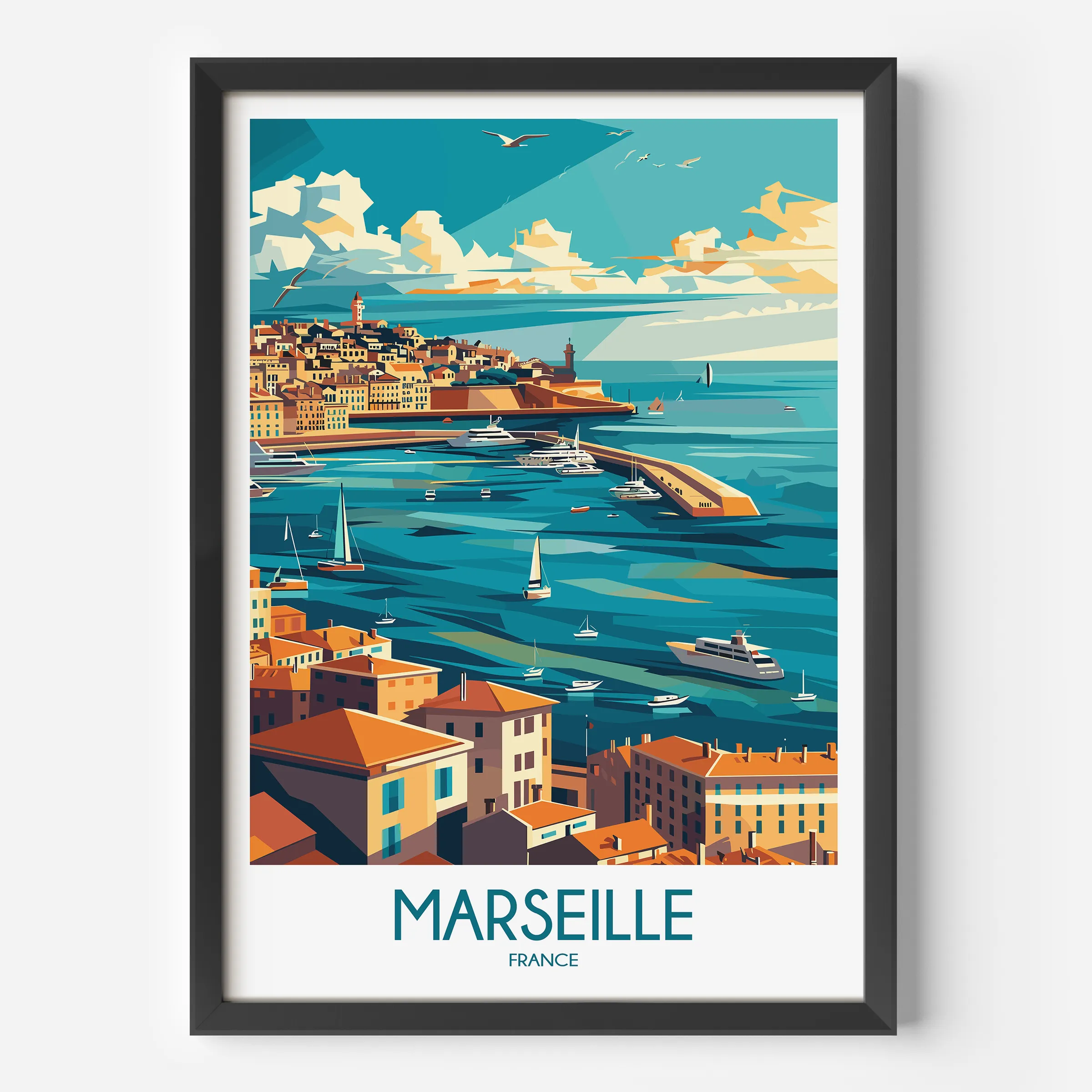 Marseille Souvenir Poster Print