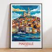Marseille Souvenir Poster Print