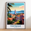 Martinique Modern Travel Poster
