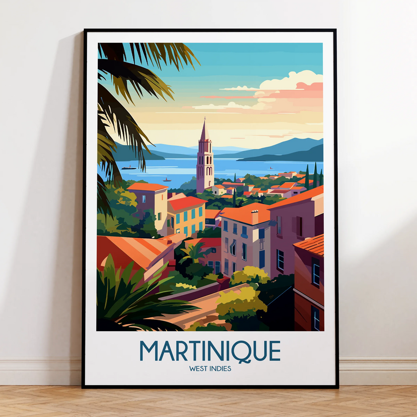 Martinique Modern Travel Poster