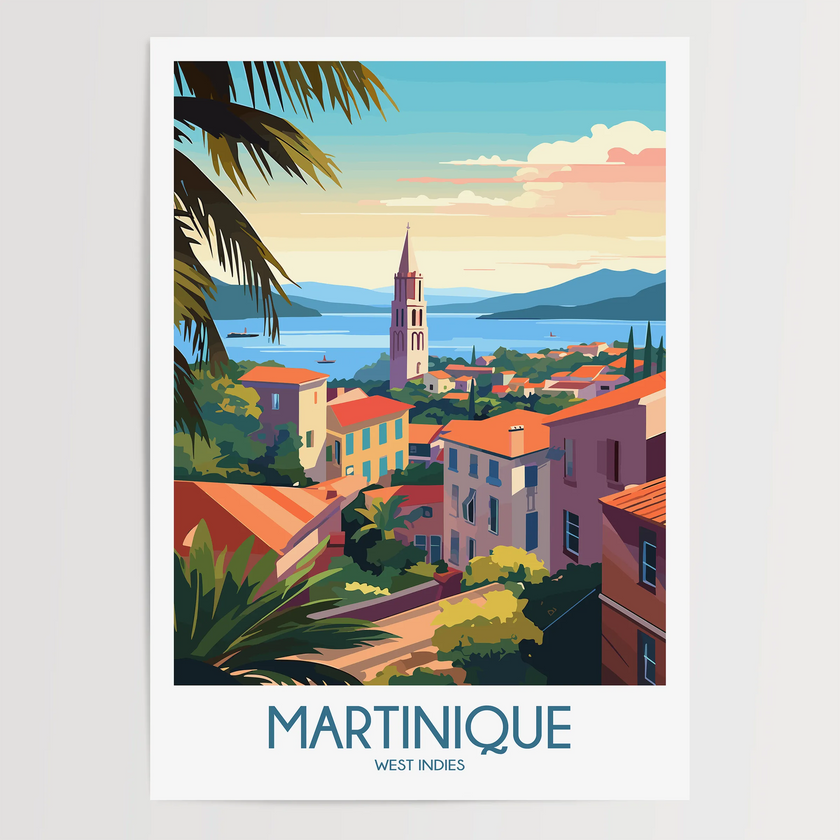 Martinique Vintage Style Print