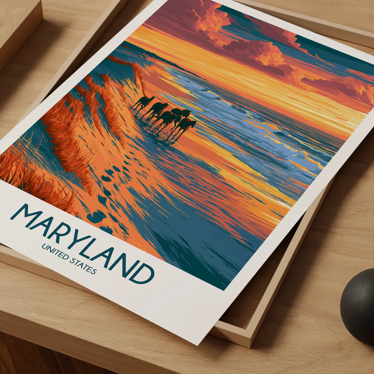 Maryland Modern Travel Poster