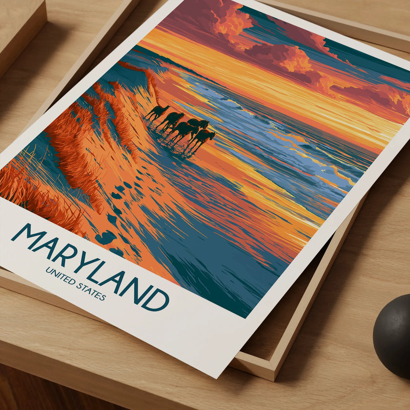 Maryland Modern Travel Poster