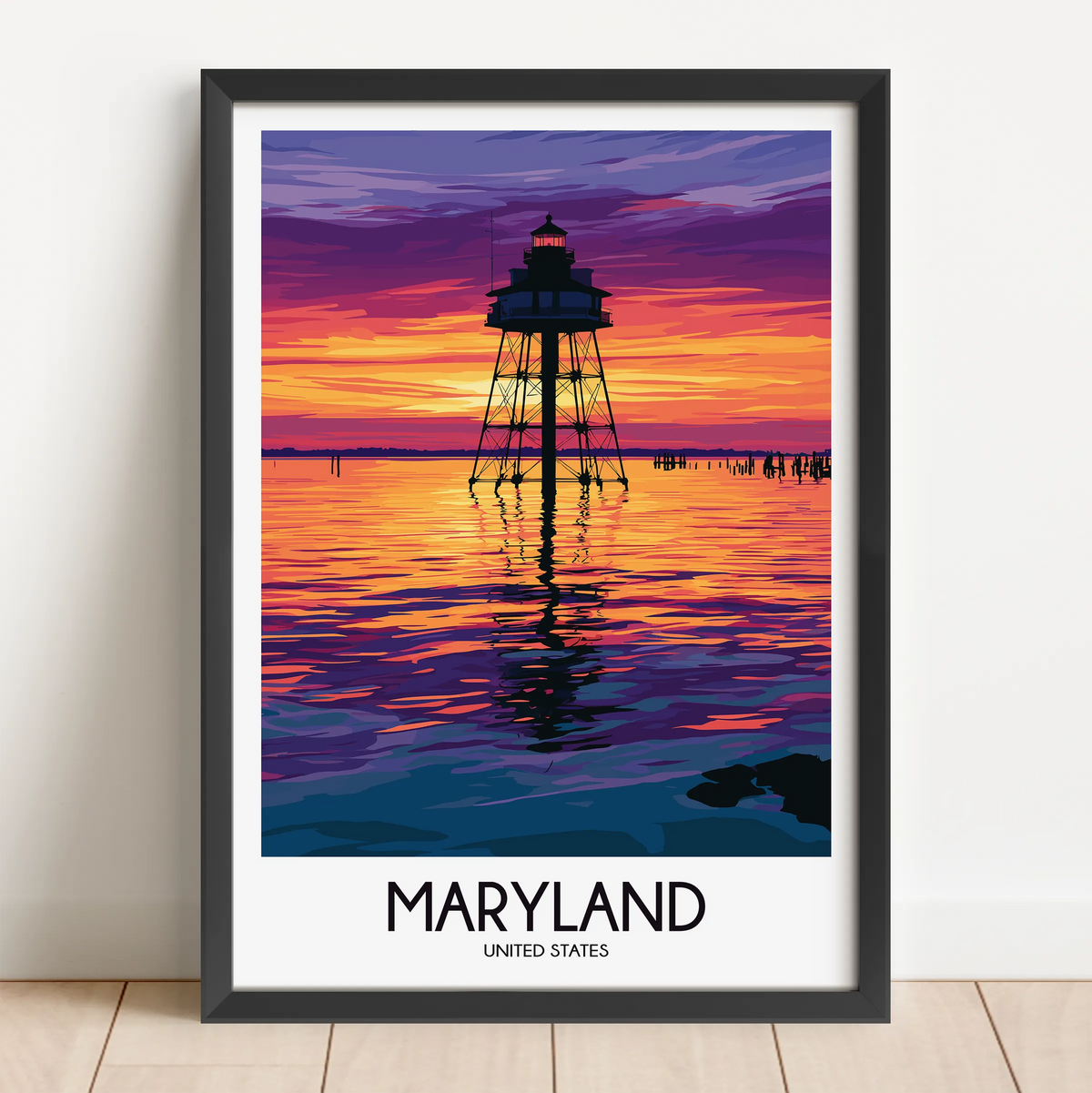 Maryland Modern Travel Poster