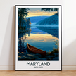Maryland Modern Travel Poster