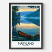 Maryland Retro Travel Illustration