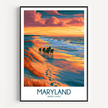 Maryland Retro Travel Illustration