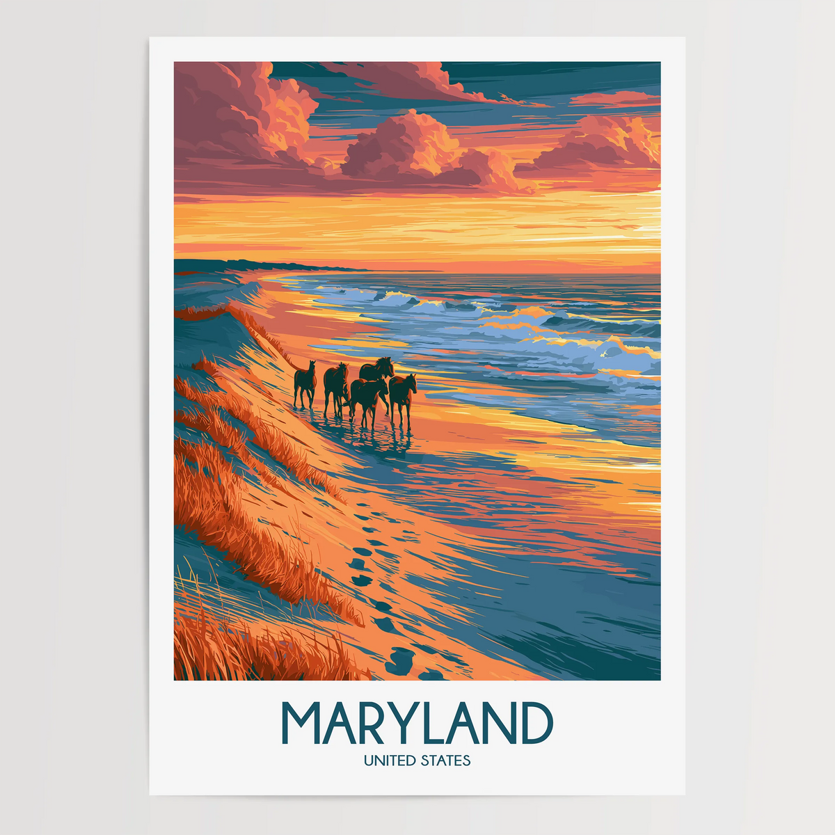Maryland Souvenir Poster Print