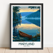 Maryland Vintage Style Print