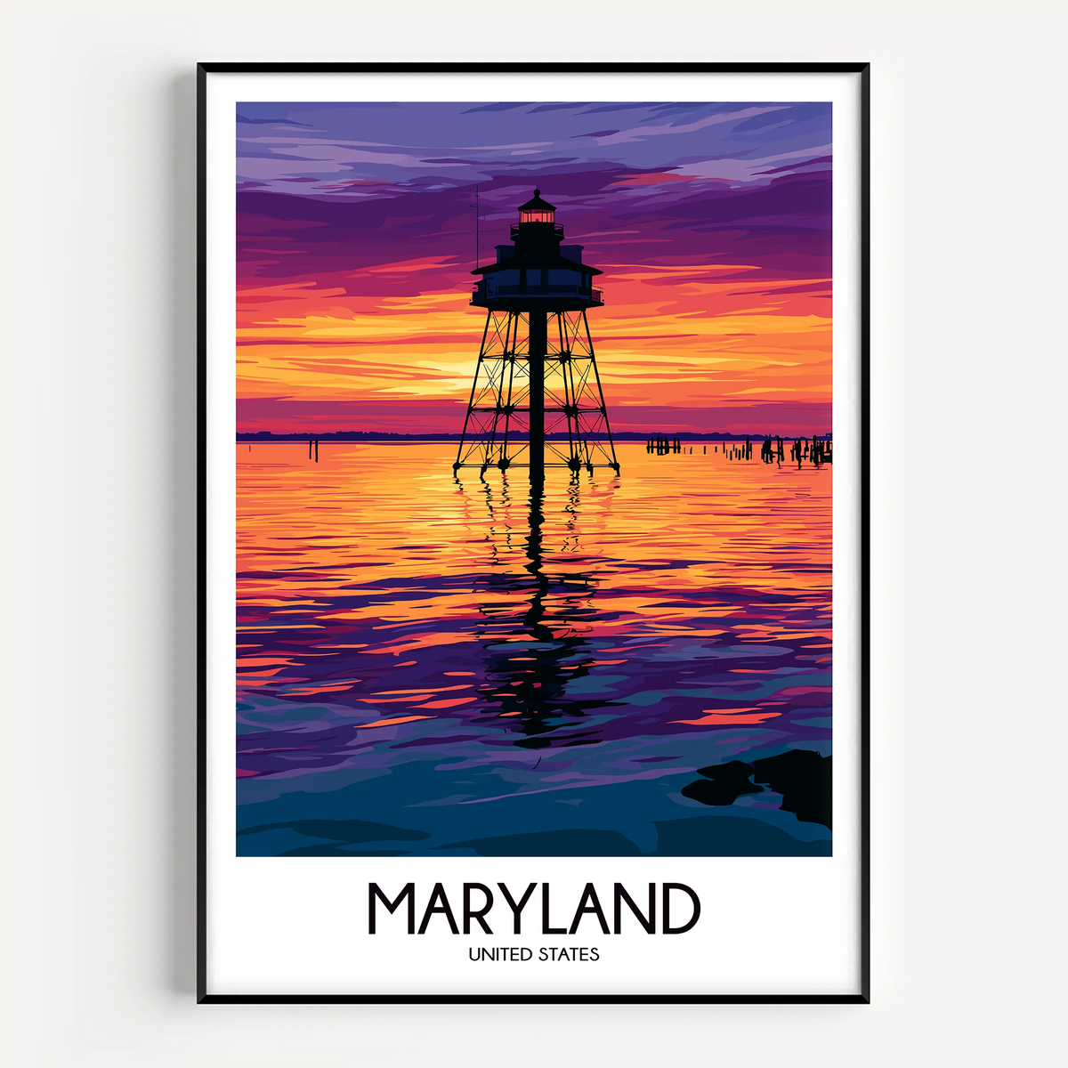 Maryland Vintage Style Print