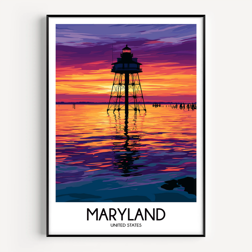 Maryland Vintage Style Print