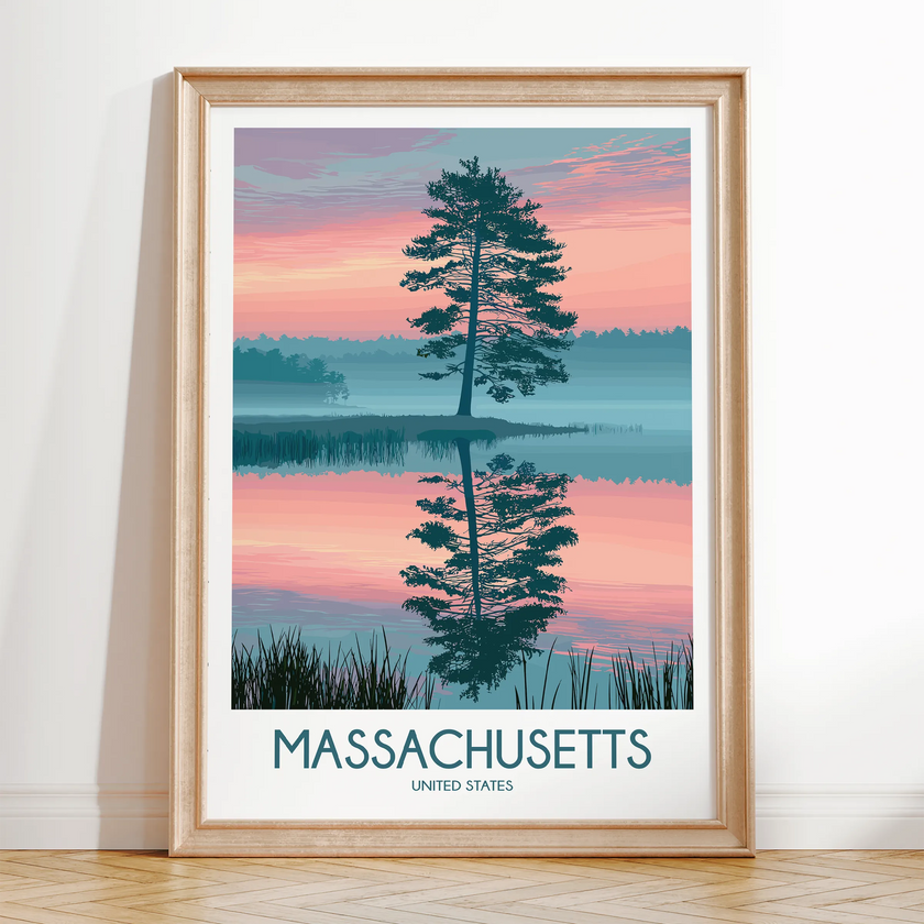 Massachusetts Destination Art Gift