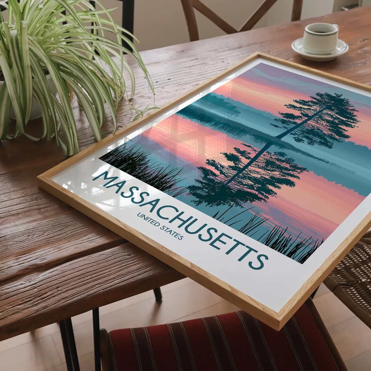 Massachusetts Souvenir Poster Print
