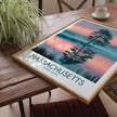 Massachusetts Souvenir Poster Print