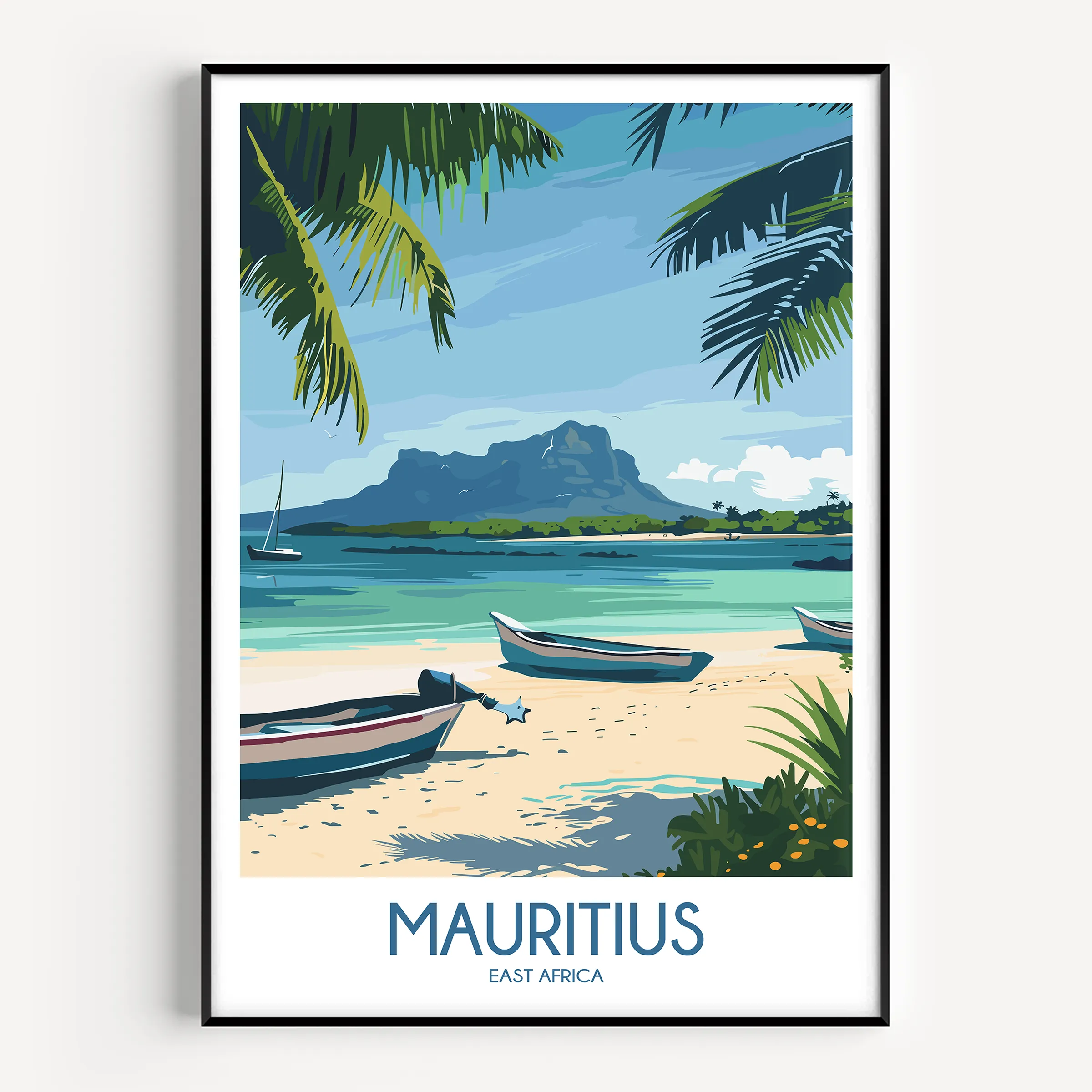 Mauritius Modern Travel Poster