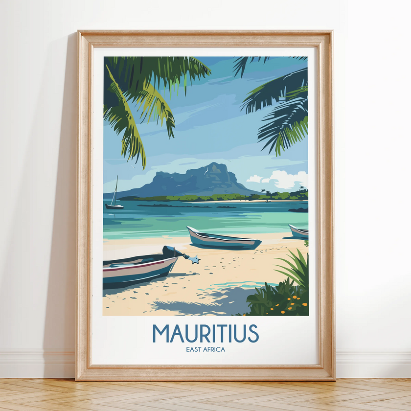 Mauritius Vintage Style Print