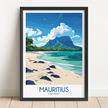 Mauritius Vintage Style Print