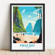 Maya Bay Modern Travel Poster