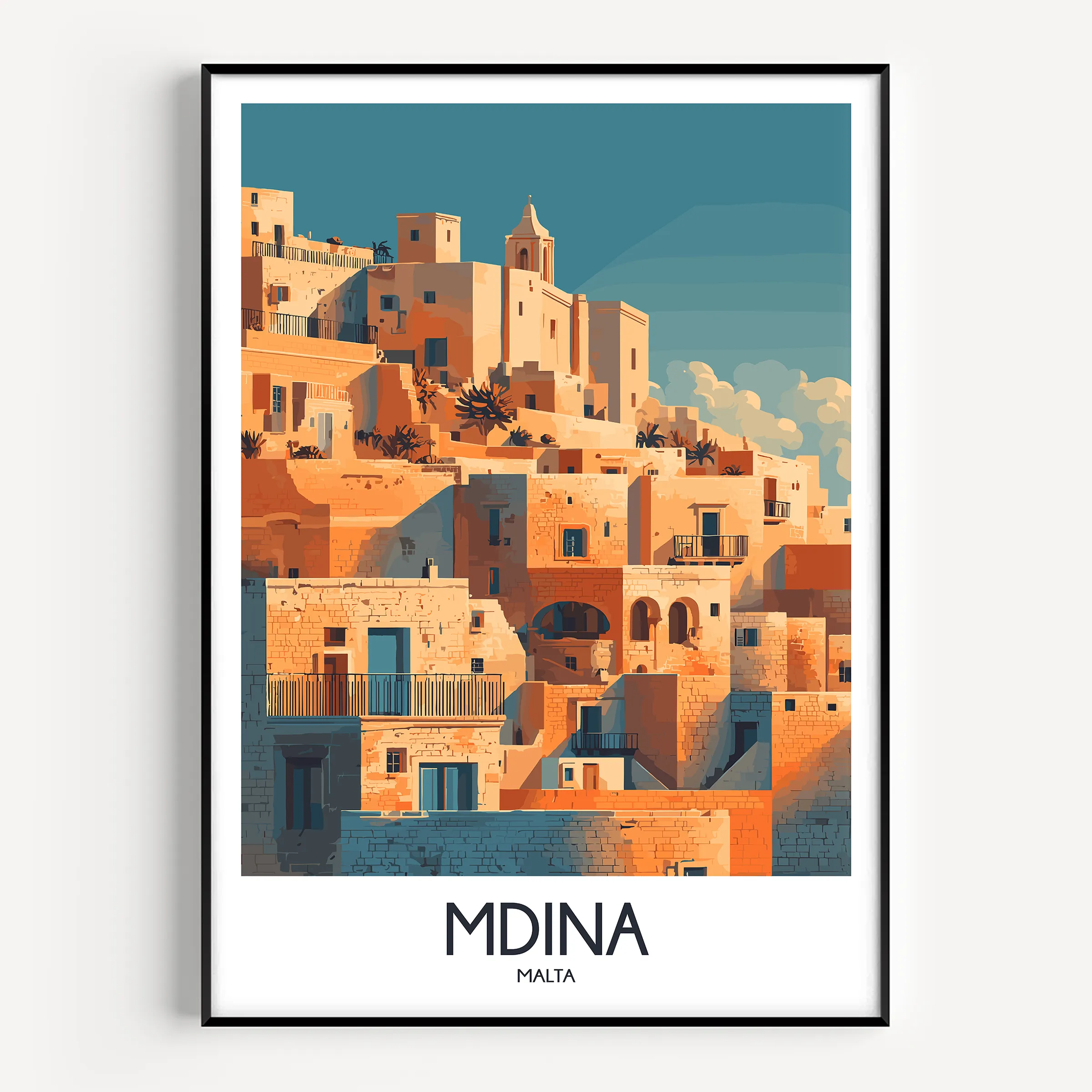 Mdina Scenic Landscape Art