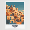 Mdina Vintage Style Print