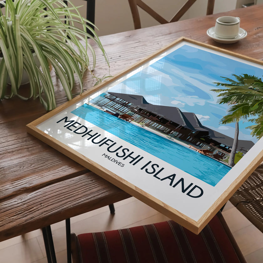 Medhufushi Island Minimalist Wall Art