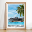 Medhufushi Island Retro Travel Illustration