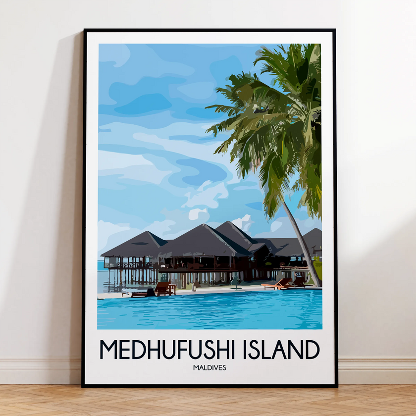 Medhufushi Island Souvenir Poster Print
