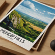 Mendip Hills Modern Travel Poster